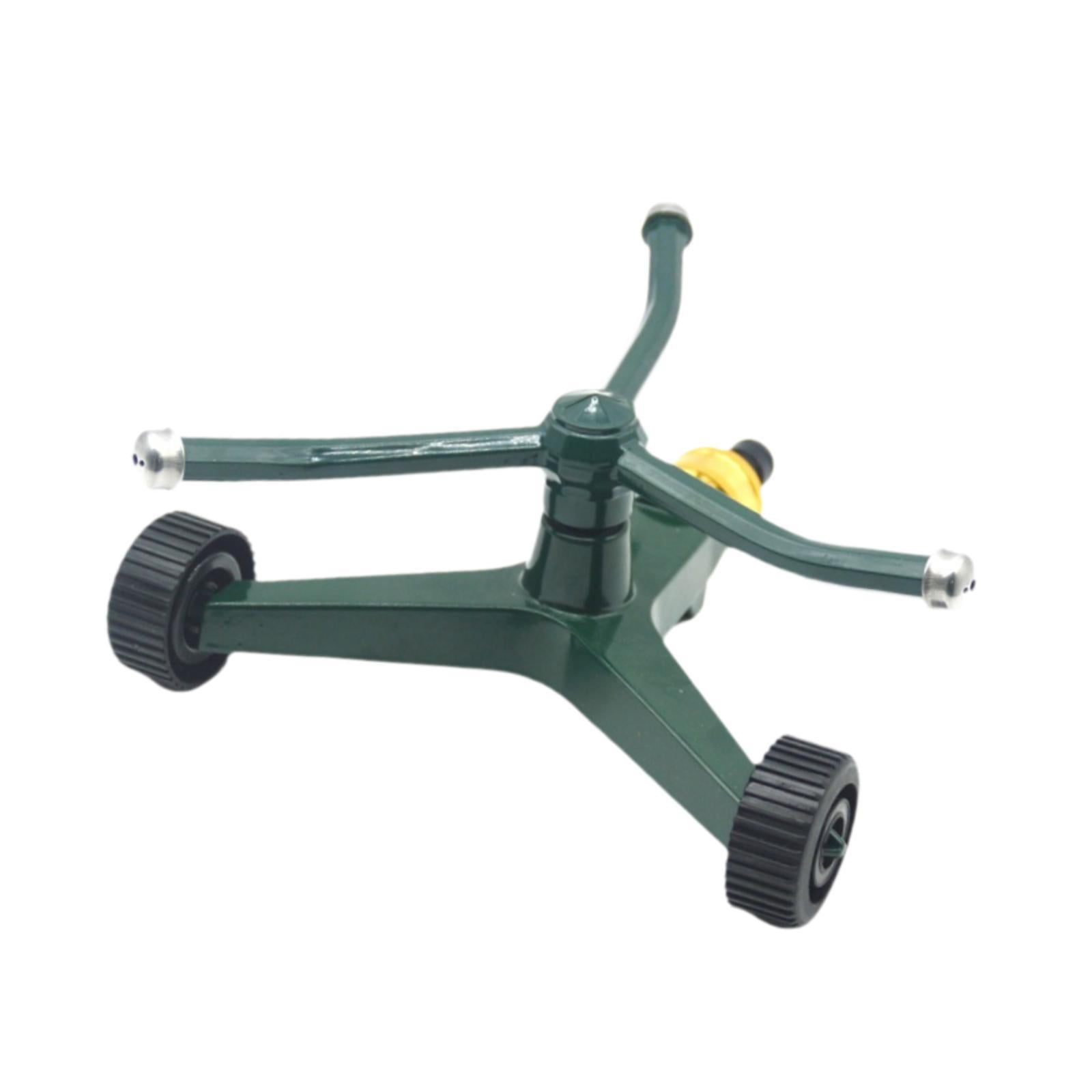 Aymzbd Garden Sprinkler Household with Wheel Base Whirling Sprinkler Lawn Sprinkler for