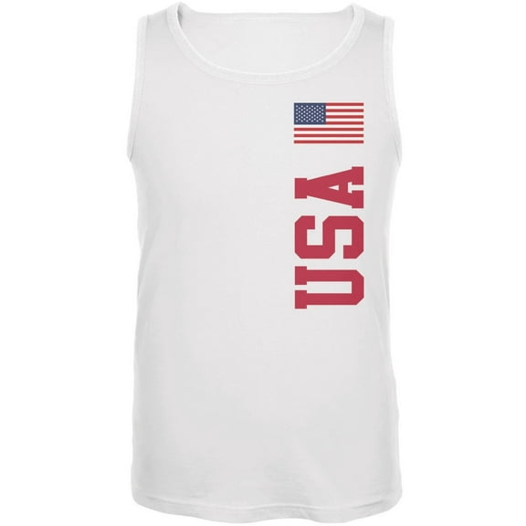 World Cup USA White Adult Tank Top - 4X-Large
