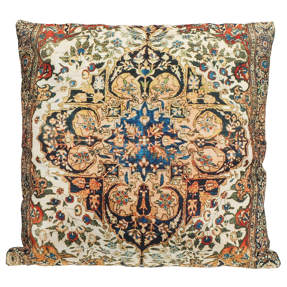 KUDOSALE 18''x18'' Persian Carpet Print Decorative Throw Pillow Case