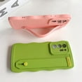 thumbnail image 2 of Compatible with Samsung Galaxy Note 20 Ultra Phone Case with Wrist Strap Kickstand Cute Solid Color Curly Wave Frame Case Women Soft Shockproof Cover (White, Samsung Galaxy Note 20 Ultra), 2 of 12