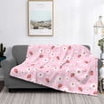 thumbnail image 2 of Naloa Hand Drawn Strawberry Flannel Blankets - Thick and Warm Blanket for Winter, Soft Fuzzy Plush King Blanket for All Seasons60"x50", 2 of 6