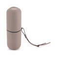 thumbnail image 1 of Travel Toothbrush Case Capsule Toothbrush Cup Holder Storage Box Holder 2 in 1 Cover Container Bathroom for Business Use Outdoors Brown, 1 of 9