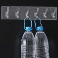 thumbnail image 4 of Multifuncional transparente 6 ganchos, ganchos de fila adhesivos, ganchos de pared transparentes, ganchos de baño de cocina ganchos de pared impermeables, 4 of 5