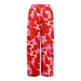 thumbnail image 7 of Jxximdong Palazzo Pants for Women, Petite High Waist Wide Leg Summer Beach Vacation Pants Boho Casual Palazzo Trousers, Red Womens Casual Trousers, 7 of 7