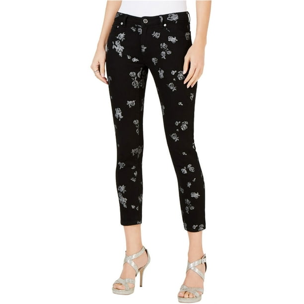 Michael Kors Izzy Cropped Jeans para Mujer, Negro, 0