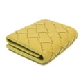 thumbnail image 3 of Pre-Owned Bottega Veneta Intrecciato Zigzag 629563 Women's Leather Wallet (tri-fold) Yellow, 3 of 14