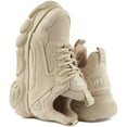 thumbnail image 4 of Buffalo CLD Chai Women's Vegan Chunky Sole Lace Up Trainers In Cream Size 10, 4 of 6