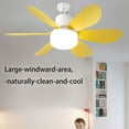 MARCUVMK Remote Control Small Ceiling Fan Light Silent Strong Wind Infinite Dimming LED Flower