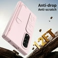 thumbnail image 6 of Rugged Phone Case for Samsung Galaxy Z Fold 3, Heavy Duty Shockproof Camera Lens Protection Hand Strap Kickstand Anti-Slip Drop Protective Case Cover for Samsung Galaxy Z Fold 3, Pink, 6 of 7