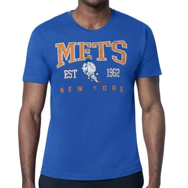 Men's-Starter  Royal New York Mets Distressed Logo T-Shirt