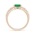 thumbnail image 2 of ANGARA Natural Oval 1.1 ct Emerald Vintage Style Ring with Diamond Accents in 14K Rose Gold for Women (Size-8x6mm) | May Birthstone, Anniversary, Jewelry Gift for Women | Natural Emerald Ring, 2 of 8