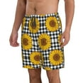 thumbnail image 2 of Disketp Men's Swim Trunks Hawaiian Breathable Surf Beach Swimsuits Mesh Lining Beach Shorts with Pockets-Sunflowers, 2 of 7