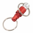 thumbnail image 4 of Porte-clés Portable avec Anneau en Métal Détachable pour Rotation à 360° Boucle à Double Anneau Rouge, 4 of 9