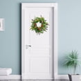 thumbnail image 4 of Summer Flower Wreath for Front Door, Colorful Wildflower Wreath with Green Leaves, Artificial Tropical Wreaths for Porch Wall Window Decor, Farmhouse Floral Wreath for Home Decorations，16 Inch, 4 of 6