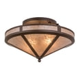 thumbnail image 4 of Meyda Tiffany 188406 Craftsman Prime 2 Light 22" Wide Semi-Flush Ceiling Fixture - Bronze, 4 of 5