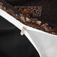 thumbnail image 4 of Erosebridal Brown Leopard Print Queen Duvet Cover Set for Girls Women, Monogrammed F Bedding, Black Reversible 3pcs, 1 Duvet Cover and 2 Pillowcases (No Comforter), 4 of 6
