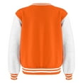 thumbnail image 2 of TiaoBug Kids Boys Plain Jacket Varsity Baseball Retro Coats Track Top Outwear Orange 9-10, 2 of 7