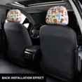 thumbnail image 3 of Kdxio Animal Cartoon Style Pattern Print 2 Piece Car Head Rest Covers Set Auto Front/Rear Seats Headrest Cover Universal Fit Most Cars,Sedan, SUV, 3 of 9