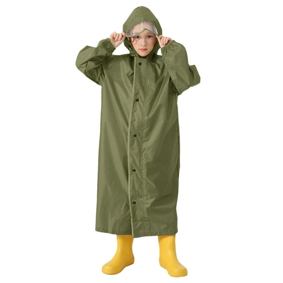 2025 Puawkoer Girl raincoat 1PC raincoat Kids Rain Pants Rain Suit Kids Toddler Rain Suit Toddler Rain Pants Rain Pants Kids Children's Raincoat With School Bag And Hood Boys And Girls Students Chil