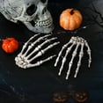 thumbnail image 5 of Spencer 2Pcs Halloween Skeleton Hands Decoration Realistic Life Size Plastic Hand Skeleton Haunted House Scary Props Decor, 5 of 9