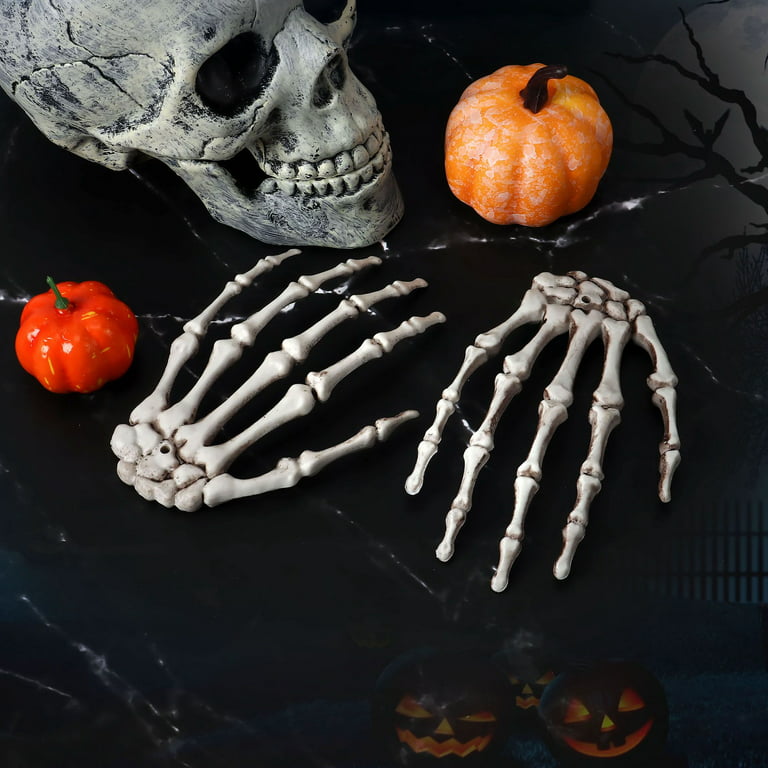 Halloween Plastic Skeleton Hands Realistic Fake Human Hand Bone Party Home  Decor