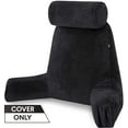 thumbnail image 5 of Husband Pillow Medium Cover Aspen Edition Sable Black, Reversible Microfiber to Microsuede, Side & Back Pockets - Handle for Easy Transport - Super Cozy Bed Rest Pillow Cover With Arms - Easy Care, 5 of 7