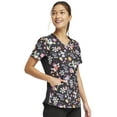 thumbnail image 3 of Tooniforms Scrubs Top For Women V-Neck Print Plus Size TF764, 2XL, Positive Vibes, 3 of 4