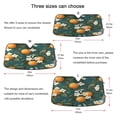 thumbnail image 5 of Yayeee Car Windshield Sun Shade Universal Fit Front Visor Protector, Green Floral Orange, 5 of 8