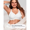thumbnail image 4 of Sostén OEAK inalámbrico con borde festoneado, push up, suave, tipo playera, blanco, 4 of 6
