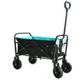 thumbnail image 4 of Folding Wagon Cart, Portable Large Capacity Beach Wagon, Heavy Duty Utility Collapsible Wagon with All-Terrain Wheels, Outdoor Garden Cart Foldable Wagon for Sports, Shopping, Camping, 4 of 9