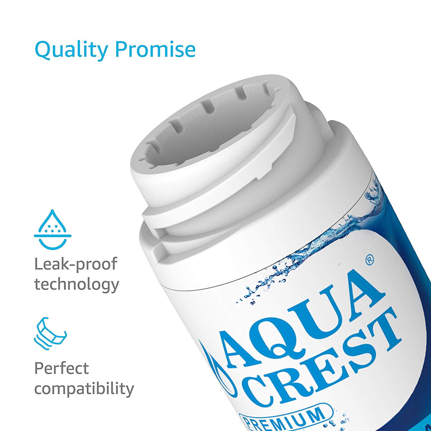 AQUACREST FQSVF NSF 42&372 Certified Undersink Water Filter, Compatible with GE FQSVF, GXSV65R (1 Set)