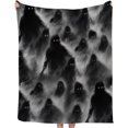 thumbnail image 2 of Manta de vaquero para Halloween, regalo de franela, ligera, suave, acogedora, para Halloween, con diseño de vaquero, cactus, fantasmas, ropa de cama, sofá, dormitorio, viajes, niñas y niños, 2 of 6