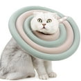thumbnail image 2 of fastboy Adjustable Dog Collar Recovery Anti-Bite Cone Soft Protector for Pet Cat Beige Green L, 2 of 8