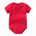 thumbnail image 2 of HCNTES Baby Boys Bodysuits Soft Cotton Solid Color Short Sleeve Onesie Infant Toddler Outfits, 2 of 4