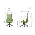 thumbnail image 5 of Silla de oficina colorida ergonómica 300lb (aproximadamente 149.7kg) Silla de computadora de soporte lumbar ajustable, 5 of 5
