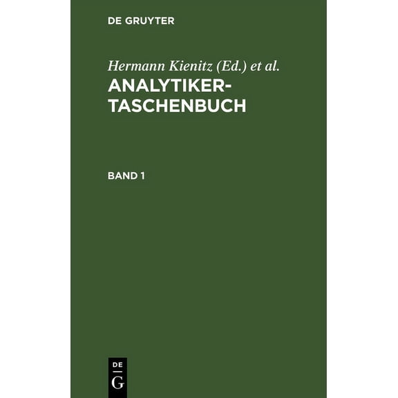Analytiker-Taschenbuch. Band 1 (Hardcover)