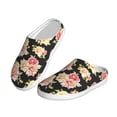 thumbnail image 2 of KLL Rose Flowers Pattern Adult Unisex Cozy Slippers,Fuzzy Slip-on Slippers TPR Sole Slippers Comfort Plush Home Footwear for Indoor & Outdoor-11, 2 of 7