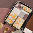 thumbnail image 5 of 3Pcs Cotton Quilted Makeup Bag Set,Large Floral Cosmetic Bag，Aesthetic Toiletry Travel Makeup Bag Set and Cute Flower Bag for Women Girls, 5 of 7