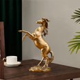 thumbnail image 4 of Modern Horse Statue Sculpture resin material art Crafts Fengshui Simulation Animal Ornament for Desktop Living Room Shelf Decoration , gold, 4 of 7