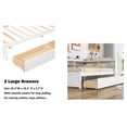 thumbnail image 3 of Bellemave Full Size Platform Bed with L-shaped Bookcases and Drawers Full Storage Platform Bed Frame with Built-in Shelves for Teens, No Box Spring Needed, White, 3 of 11