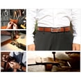 thumbnail image 3 of Men's Belt Genuine Leather Belt Automatic Buckle Ratchet Dress Belt for Men Perfect Fit Waist Size Up to 46"-Functional, Stylish and Durable, 3 of 7