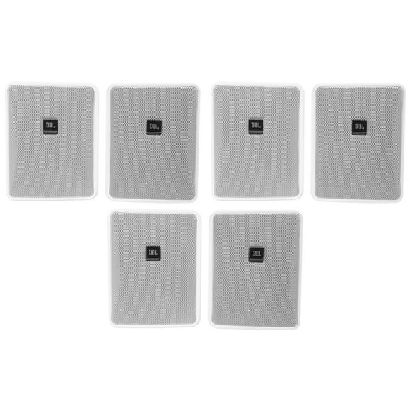 (6) JBL Control 25-1-WH 5.25" 30w 70v Commercial Restaurant/Bar Wall Speakers