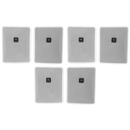 (6) JBL Control 25-1-WH 5.25 30w 70v Commercial Restaurant/Bar Wall Speakers