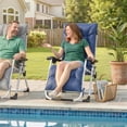 thumbnail image 2 of Outsunny Reclining Zero Gravity Chair with Adjustable Backrest, Dark Blue, 2 of 10