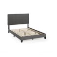 thumbnail image 1 of Furinno FB17020F-ST Laval Button Tufted Bed Frame, Slat Style, Stone, Full Size - 12 Piece, 1 of 5