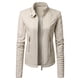 thumbnail image 1 of Chaquetas de Cuero Para Mujer Abrigos de Abrigo Delgados Moda Sólido Manga Larga Bolsillo Con Cremallera Tops Cortos Odeerbi  ODB172581, 1 of 4