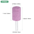 thumbnail image 3 of Uxcell 5-Pack Abrasive Mounted Stone Grinding Bits, 1/4 IN(6mm) Shank Polishing Sanding Drill Bit 0.79IN(20mm) Dia Cylinder [Pink], 3 of 7