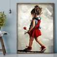 thumbnail image 3 of Kit 5D DIY Chica en Vestido Rojo Pintura de diamante redondo Completo Wdftyju NH537, 3 of 9