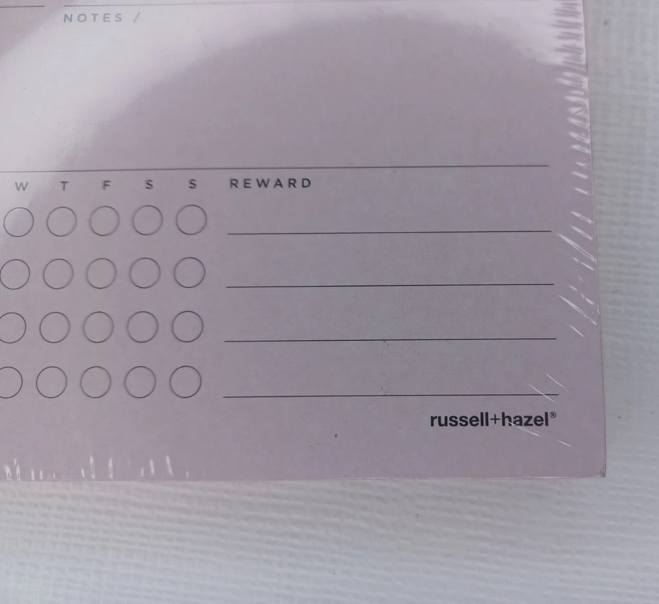 Russell + Hazel 7" Square Weekly Planning Planner Refill Pad Rose Gold Gilt Edge