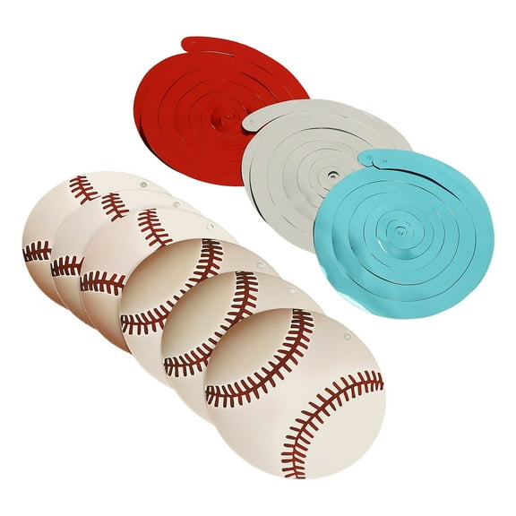 HOMEMAXS 1 Set Baseball Hanging Swirls Decorations Baseball Birthday Party Streamers Wall Ceiling Hanging Decor
